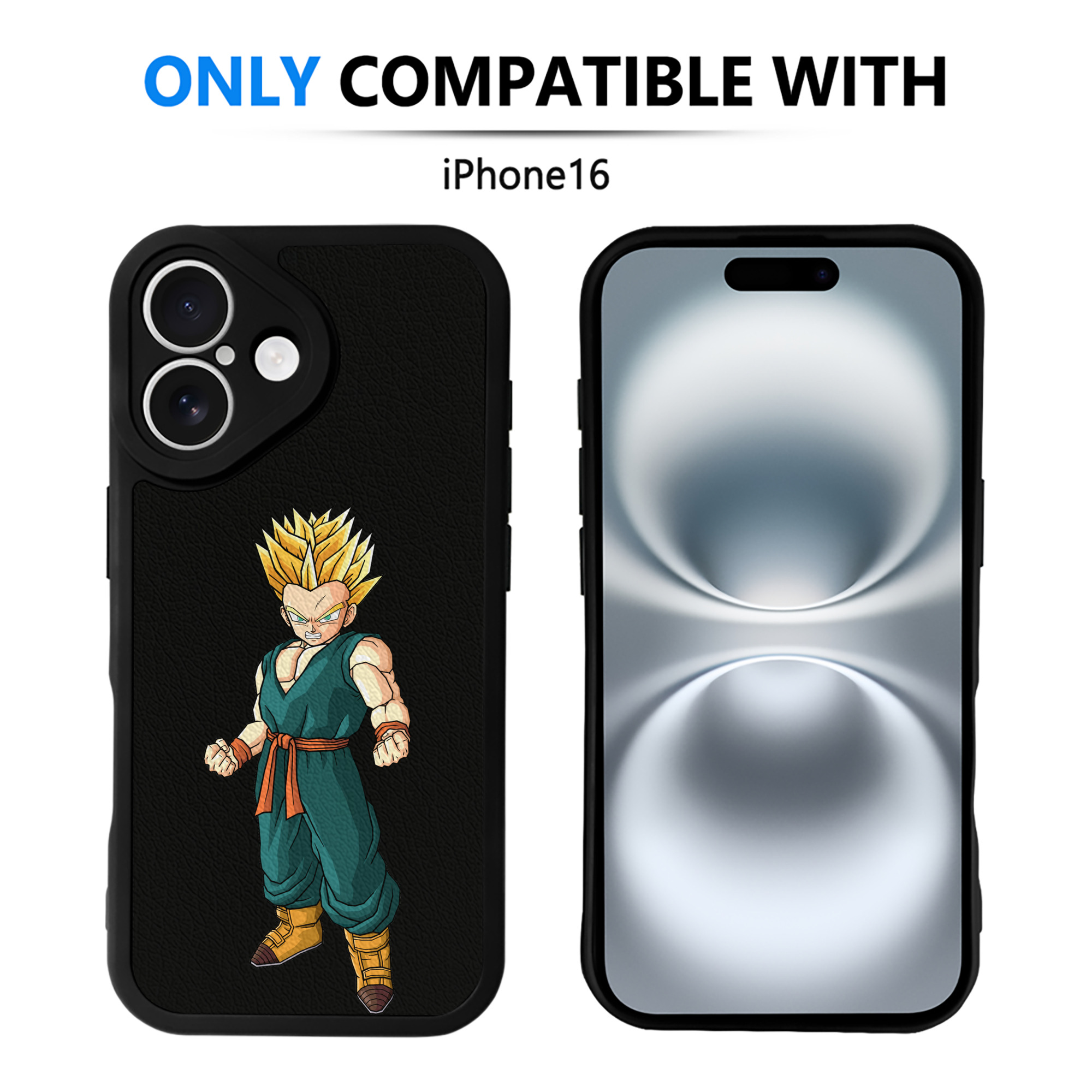 （画像用） ドラゴンボール DRAGON BALL 【iPhone 16シリーズ対応】シリコンスマホケース（レザー調） 材質：シリコン